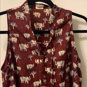 Burgundy Elephant Blouse